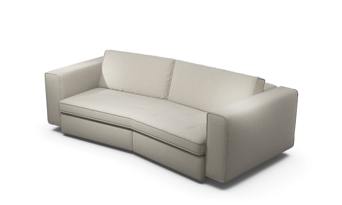 Cloudy1_BF225_Pers_Wembley Naturel Sensoo Cosy1 2-Sitzer Sofa in Diva gold gelb