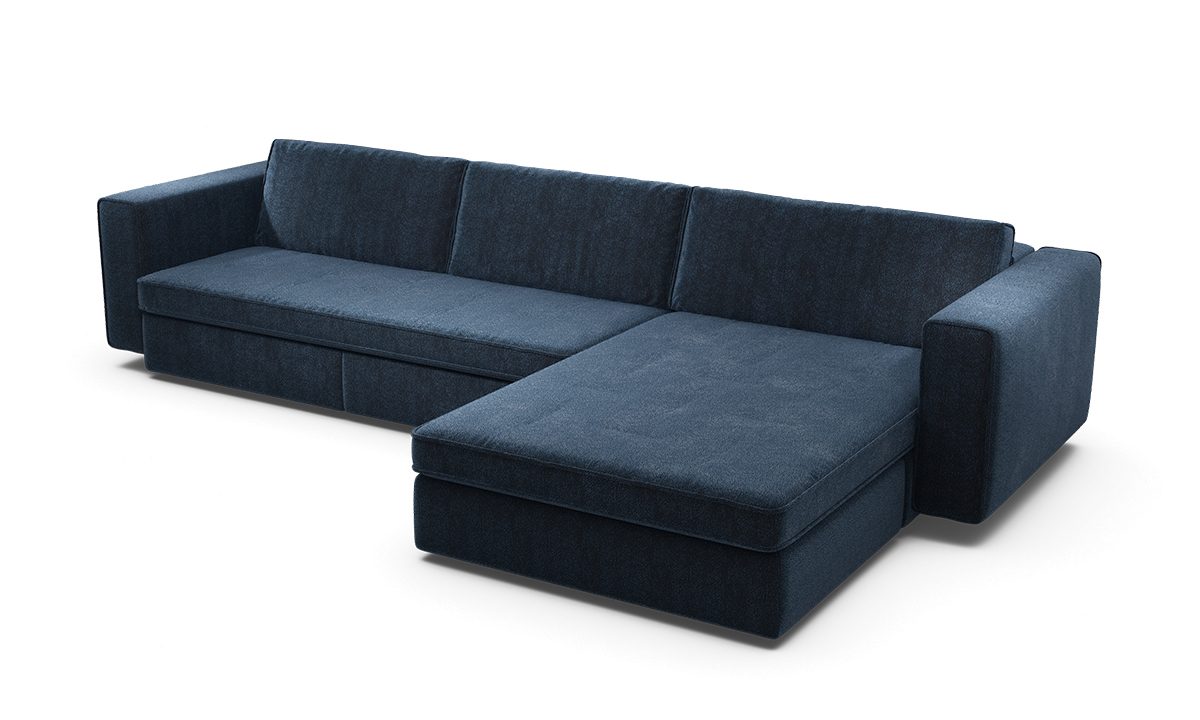 Sensoo Cosy1 Canapé 3 places avec pouf Rivano gris perle clair