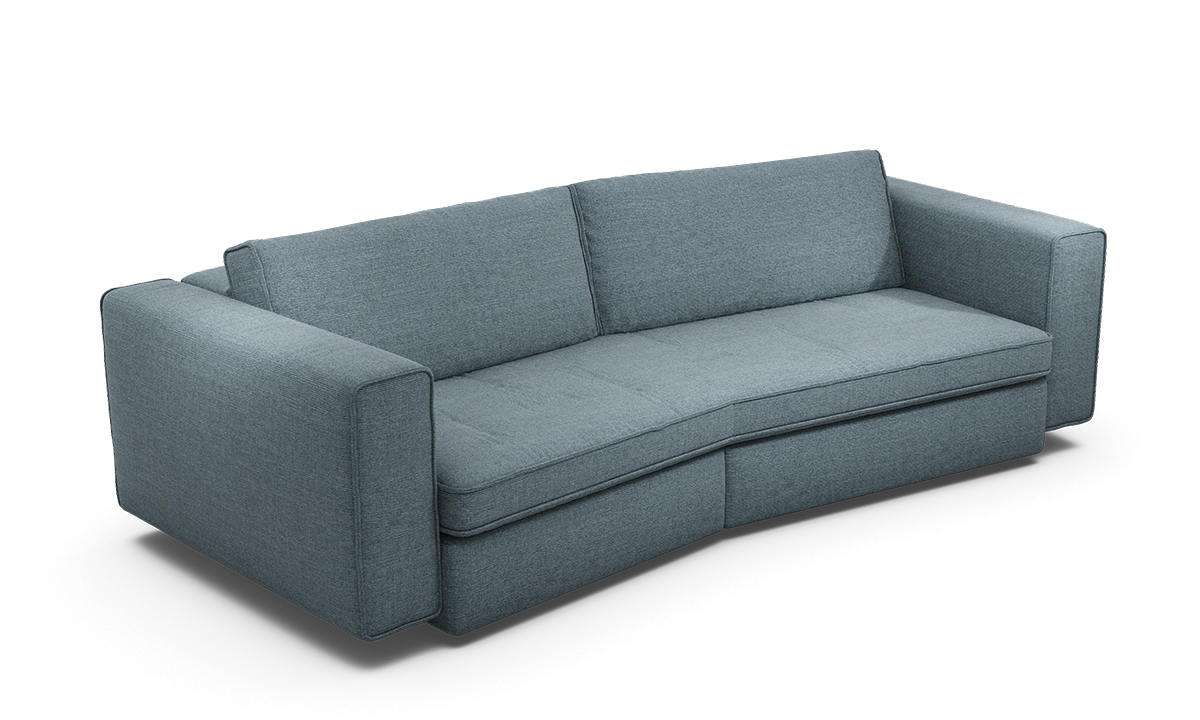 Sensoo Cosy1 2,5 seater Sofa with stool Rivoli navy dark blue