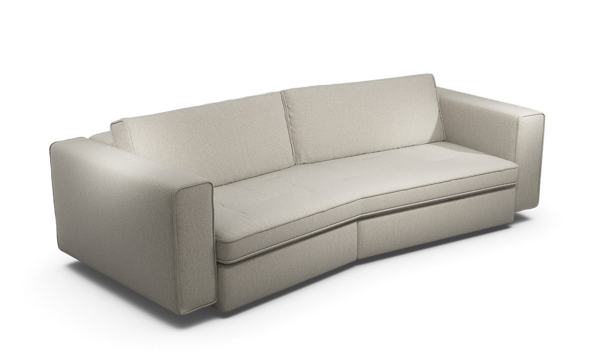Cloudy1_FB240_Pers_Wembley Naturel Sensoo Cosy1 2,5-Sitzer Sofa mit HockerRivoli marine dunkel blau