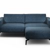 Sensoo Cosy1 2,5-Sitzer Sofa mit HockerRivoli marine dunkel blau