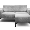 Sensoo Cosy1 2-Sitzer Sofa mit Hocker Diva perle hell grau