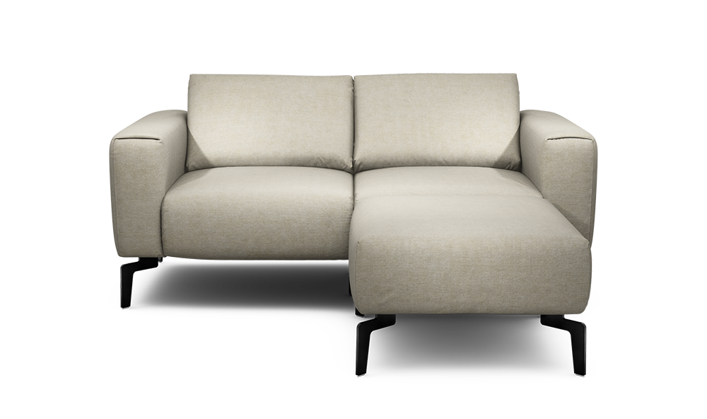 Sensoo Cosy1 2-Sitzer Sofa mit Hocker Rivano naturel beige