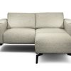 Sensoo Cosy1 2-Sitzer Sofa mit Hocker Rivoli naturel beige