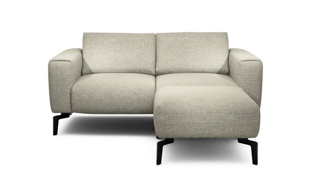 Sensoo Cosy1 2-Sitzer Sofa mit Hocker Rivoli naturel beige