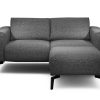 Sensoo Cosy1 2-Sitzer Sofa mit Hocker Rivoli anthracite dunkel grau