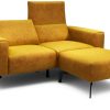 Sensoo Cosy1 2-Sitzer Sofa mit Hocker Diva gold gelb