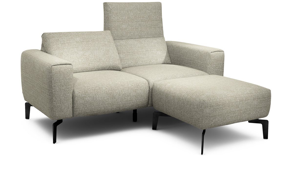 Sensoo Cosy1 2-zit met poef Rivoli naturel beige