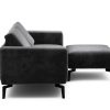 Sensoo Cosy1 2-Sitzer Sofa mit Hocker Diva anthracite dunkel grau