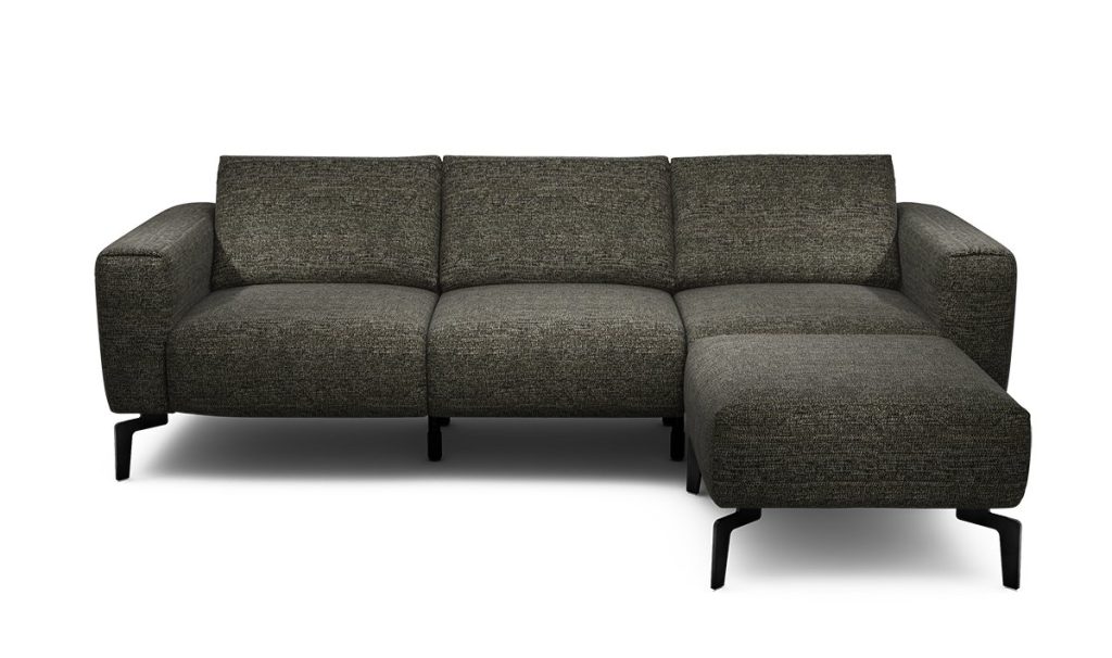 Sensoo Cosy1 3-Sitzer Sofa mit Hocker Rivoli chocolat braun