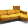 Sensoo Cosy1 3-Sitzer Sofa mit Hocker Diva gold gelb