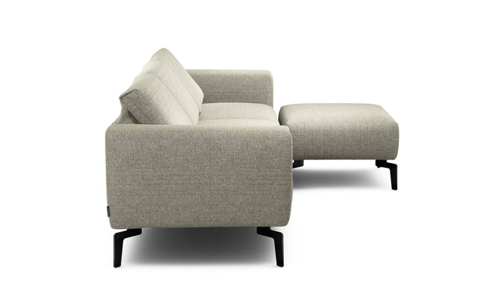 Sensoo Cosy1 3-Sitzer Sofa mit Hocker Rivoli naturel beige