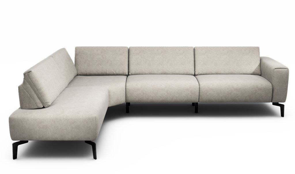 Sensoo Cosy1 large corner sofa left Sambia pearl light grey