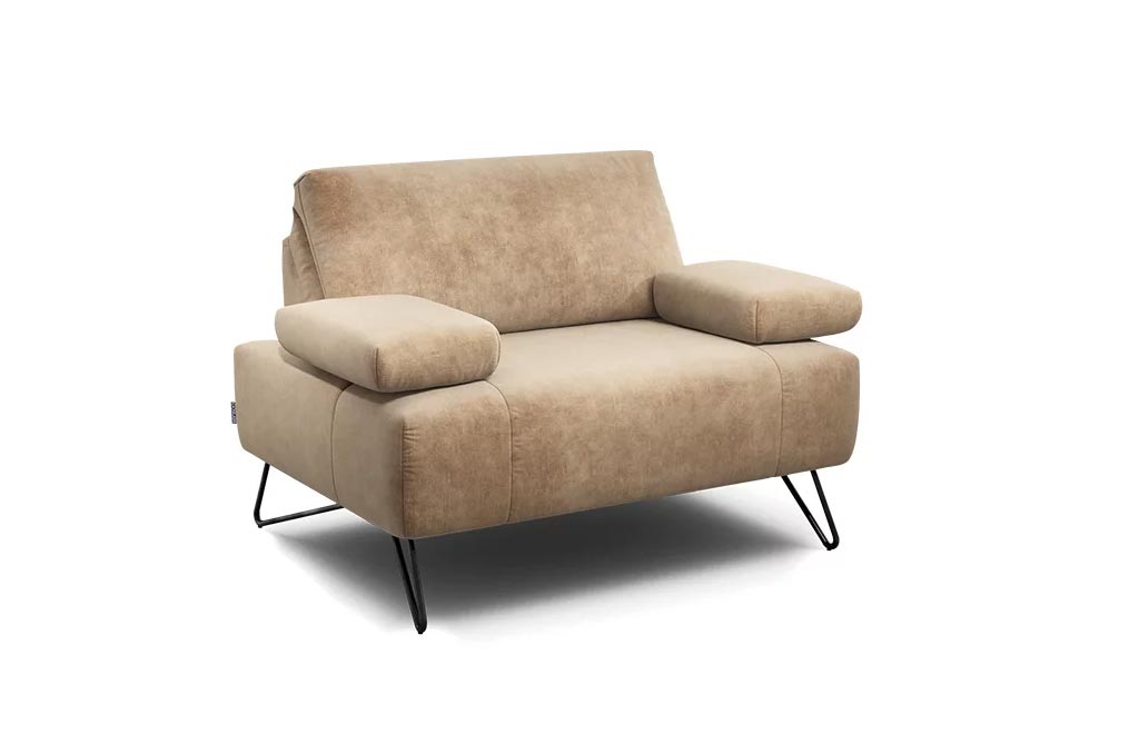 Sensoo Cosy1 fauteuil met hocker Diva goud geel