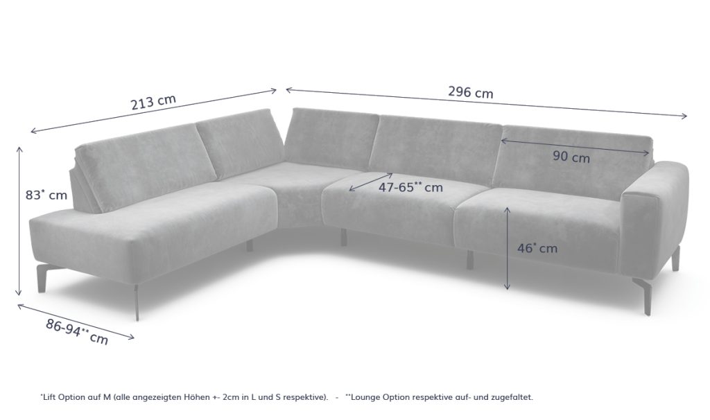 Sensoo - Cosy1 large corner sofa left