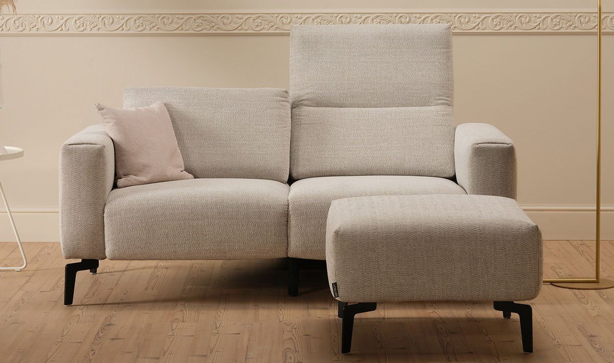 sofa 2 sitzer mit hocker